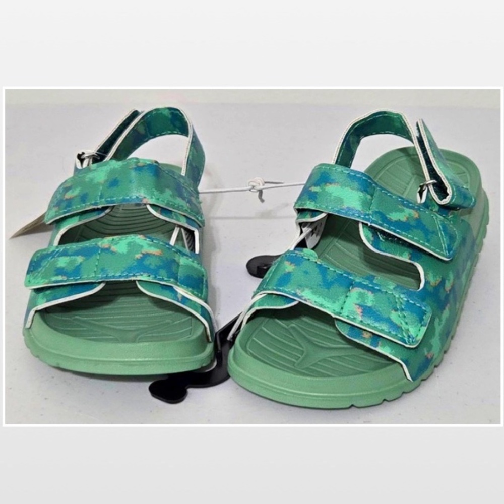 New Wave Zone Shoes Kids Toddler Sandals Camo Green NWT Unisex Fisherman